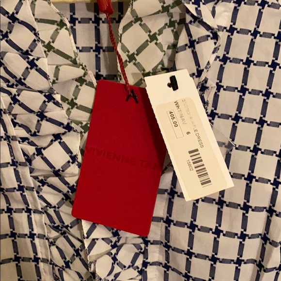 Vivienne Tam 3/4 sleeve check print midi dress! - Picture 4 of 7